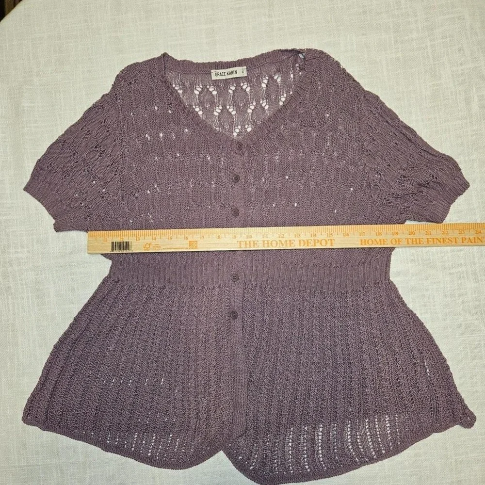 Grace Karin Womens Crochet Cardigan Size‎ XL Boho Cottagecore Romantic Soft Girl